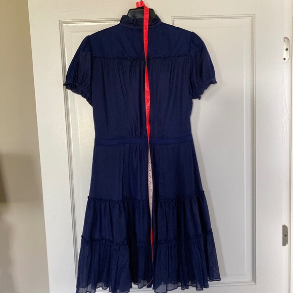 Diane von Furstenberg navy tiered dress size 8 - Picture 11 of 14